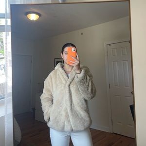 Zara Furry Hooded Jacket